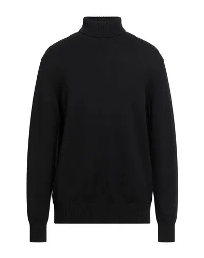 Theland Man Turtleneck Black Size 44 Merino Wool