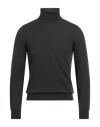 Theland Man Turtleneck Dark Green Size 36 Merino Wool In Green
