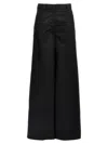 The Latest Thelatest Wide-leg Black Wool Blend Trousers