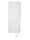 The Latest High-waisted Stretch Cotton Midi Skirt In White