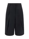 The Latest Wide Black Brenda Bermuda Shorts In Black