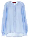 The Latest Wide Sky Blue Semi-transparent Shirt