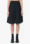 The Latest Wide Black Brenda Bermuda Shorts In Black