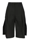 The Latest Wide Black Brenda Bermuda Shorts In Black