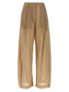 The Latest Semi-sheer Tailored Trousers In Beige