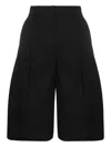 The Latest Wide Black Brenda Bermuda Shorts In Black