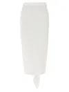 The Latest Fitted Longuette Skirt With Back Flounce In White