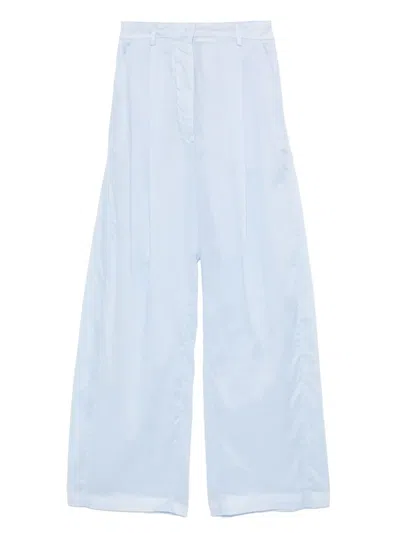 The Latest Hose Mit Bundfalten In Blau