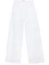 The Latest Billie Cotton And Tencel Trousers In White