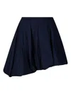 The Latest Poplin Asymmetric Skirt In Blau