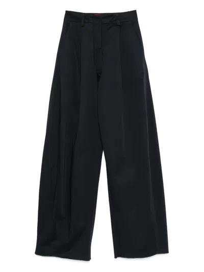 The Latest Wide Night Blue Billie Trousers In Black