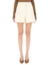The Latest White Solid Shorts In Ivory