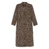 Thelaurent Leopard-print Single-breasted Coat In Brown
