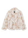 Thelaurent Faux Fur Coat In Animal Print