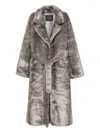 Thelaurent Faux Fur Coat In Gray
