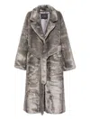 Thelaurent Faux Fur Coat In Gray