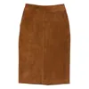 Thelaurent Leather Skirts In Brown