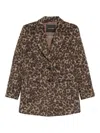 Thelaurent Leopard-print Jacket In Brown
