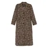 Thelaurent Leopard-print Single-breasted Coat In Brown