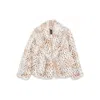 Thelaurent Faux Fur Coat In Animal Print