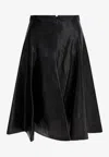 Thelaurent Pleated Midi Skirt In Black
