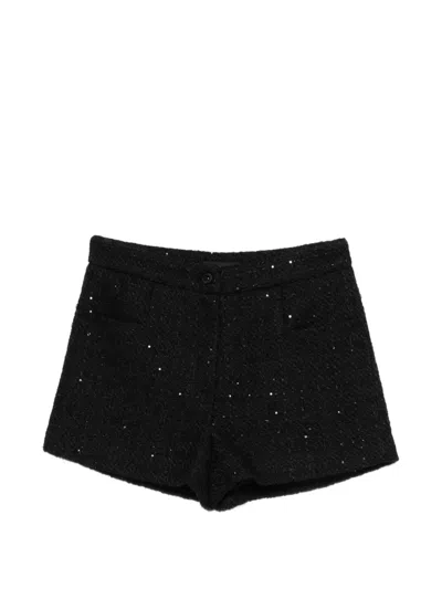 Thelaurent Sequin-embellishment Shorts In Black