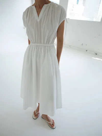 Theloom Aira Dress In White In Gray