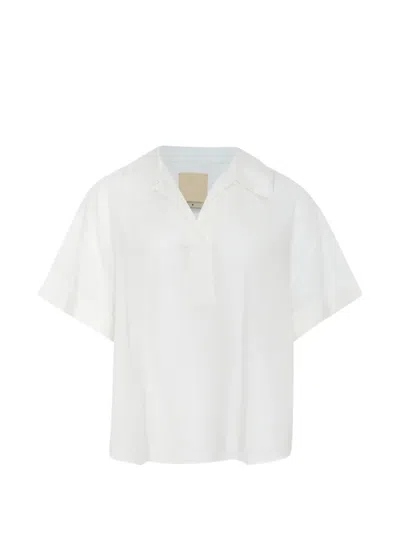 Theloom Back-tuck Short-sleeve Shirt In White
