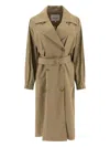 Theloom Belted Double-breasted Trench Coat In Brown