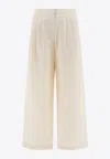 Theloom Pleated Wide-leg Pants In Neutral