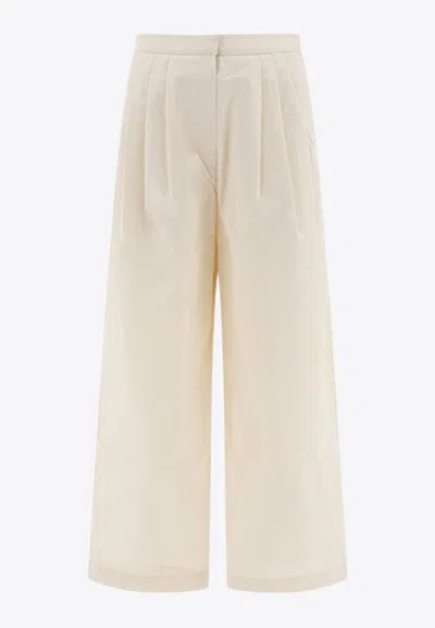 Theloom Pleated Wide-leg Pants In Neutral
