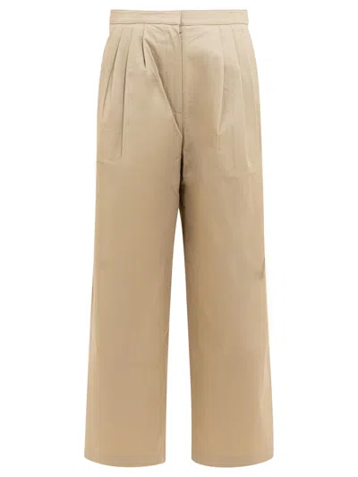 Theloom Pleated-front Trousers In Brown