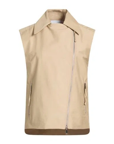 Theloom The Loom Woman Vest Beige Size L Cotton, Recycled Nylon In Brown