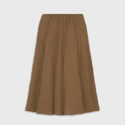 Theloom Women's Petal Flare Skirt In Brown