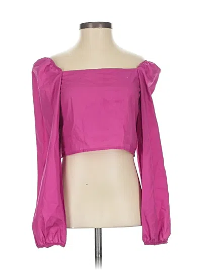 Pre-owned Theme 3/4 Sleeve Blouse In Pink