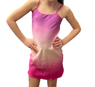 Theme Kids' Ariella Slip Ombre Dress In Purple/white/pink In Multi