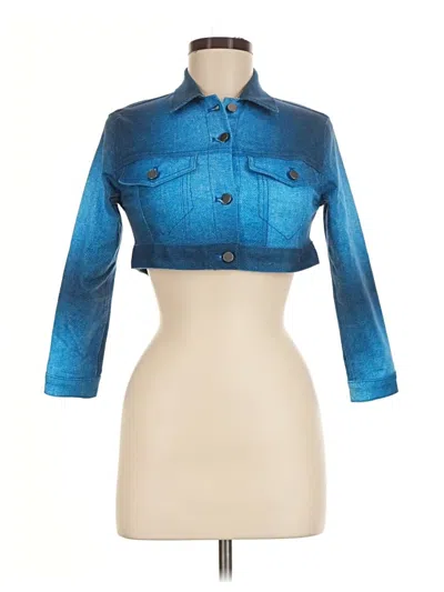 Pre-owned Theme Denim Jacket In Blue