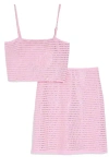 Theme Kids'  Franki White Studded Top And Skirt Set