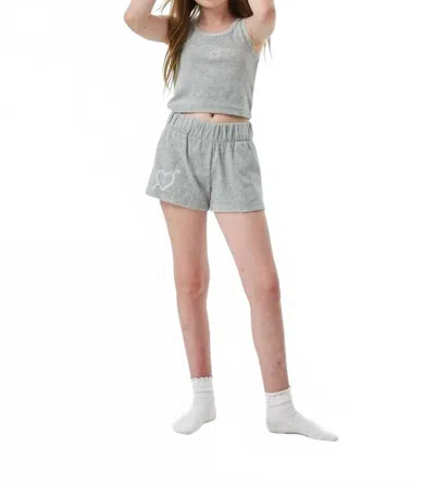 Theme Kids' Girl's Emma Heart & Arrow Terry Tank In Grey In Gray