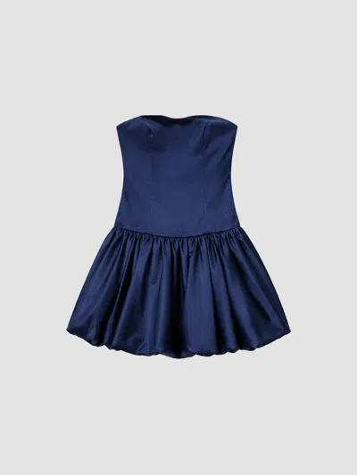 Theme Girl's Girl's Bailey Taffeta Bubble Dress In Navy