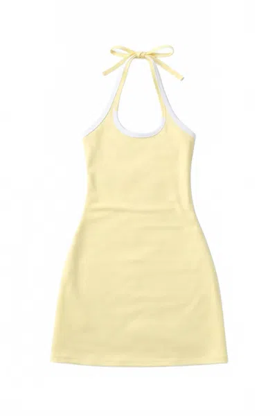 Theme Kids' Girl's Mackenzie Pastel Halter Mini Dress In Yellow
