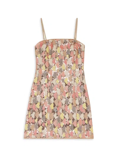 Theme Girl's Maizy Sequined Sleeveless Dress In Pastel Multi