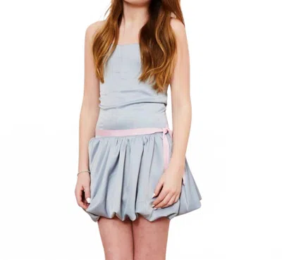 Theme Kids' Girls Bailey Satin Ballet Dress In Silver In Blue