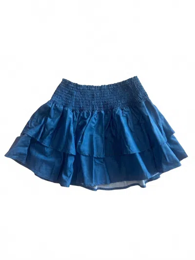 Theme Kids' Girls Cotton Ruffle Skirt In Blue