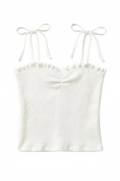 Theme Kids' Girls Georgia Satin Smocked Top In White