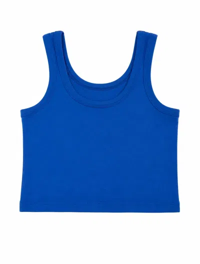 Theme Kids' Girls Harlow Camp Heart Cut Out Tank In Blue