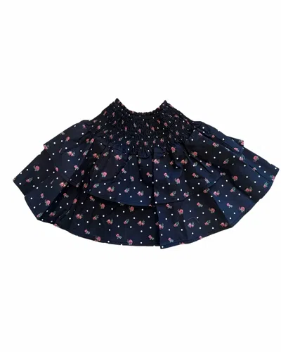 Theme Kids' Girls Jules Mini Skirt In Navy Floral Dot In Blue