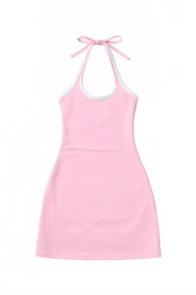 Theme Kids' Girls Mackenzie Halter Mini Dress In Pastel Pink