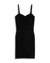Theme Girls' Serena Stretch Velour Studded Dress - Big Kid In Black/studs