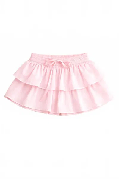 Theme Kids' Girls Willow Satin Skort In Dusty Rose In Pink